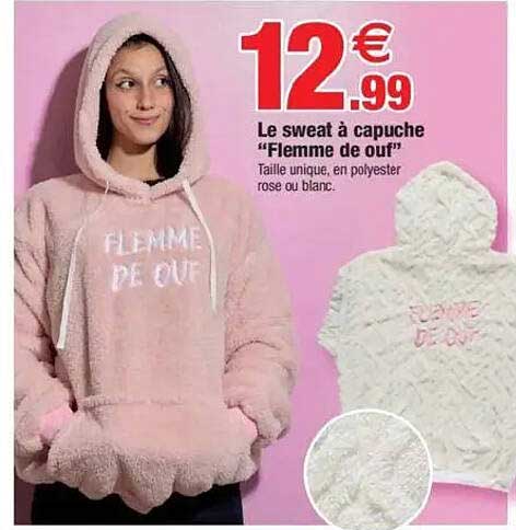 Le sweat à capuche "Flemme de ouf"