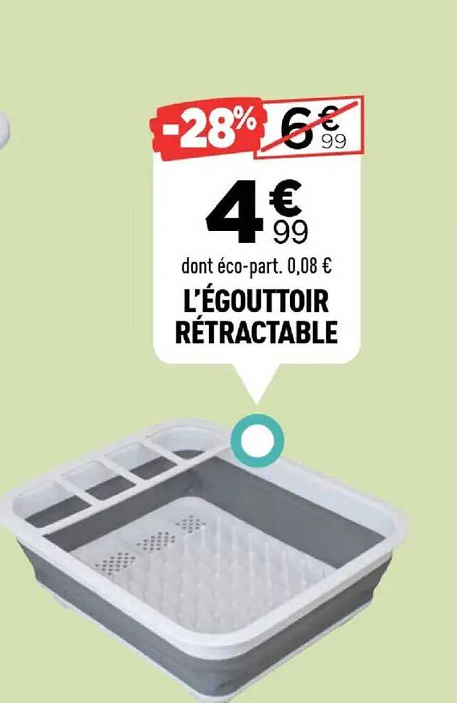 L’ÉGOUTTOIR RÉTRACTABLE