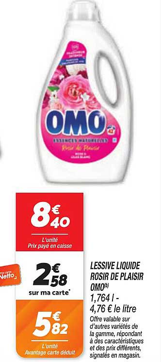LESSIVE LIQUIDE ROSIR DE PLAISIR OMO®