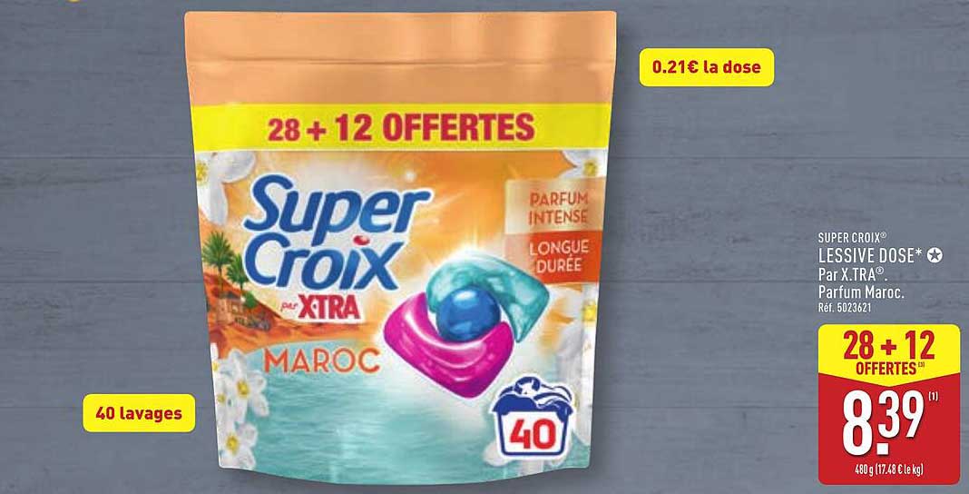 Lessive Super Croix par X.TRA - 28 + 12 OFFERTES