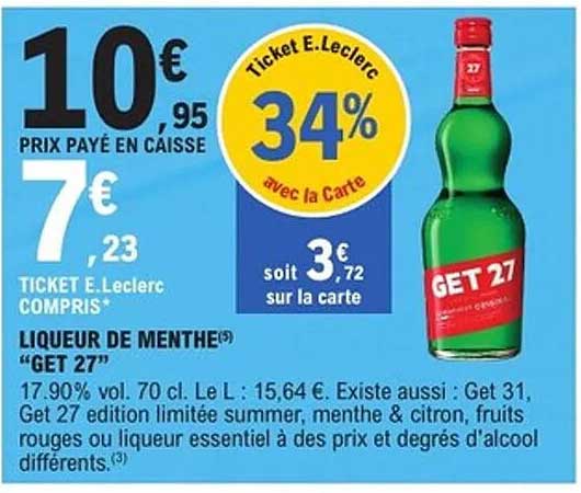 LIQUEUR DE MENTHE “GET 27”