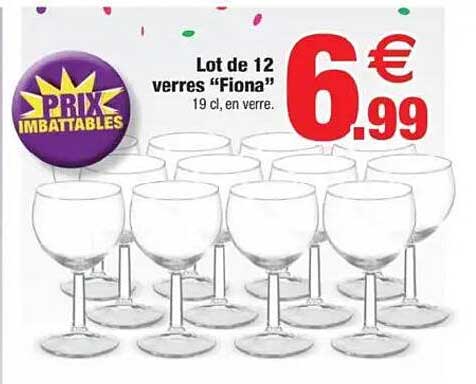 Lot de 12 verres “Fiona”