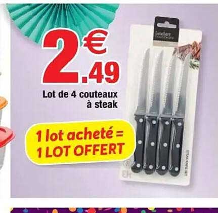 Lot de 4 couteaux à steak