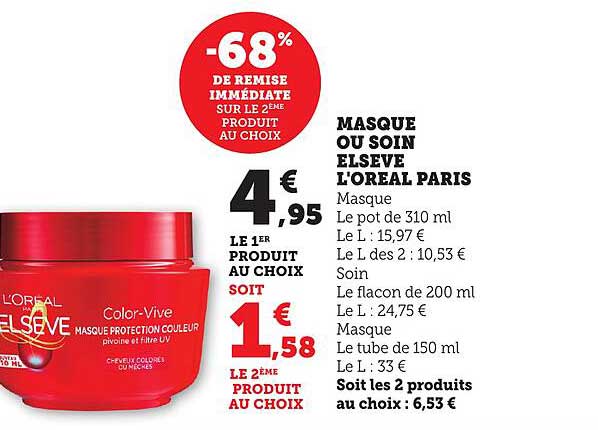 MASQUE OU SOIN ELSEVE L'OREAL PARIS