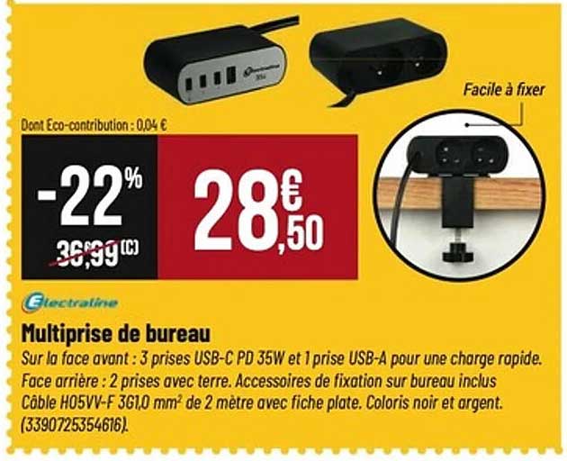 Multiprise de bureau