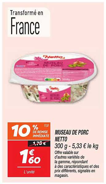 MUSEAU DE PORC NETTO