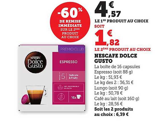 NESCAFE DOLCE GUSTO -60%