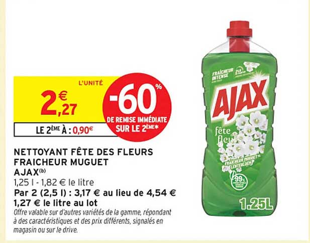 NETTOYANT FÊTE DES FLEURS FRAÎCHEUR MUGUET AJAX