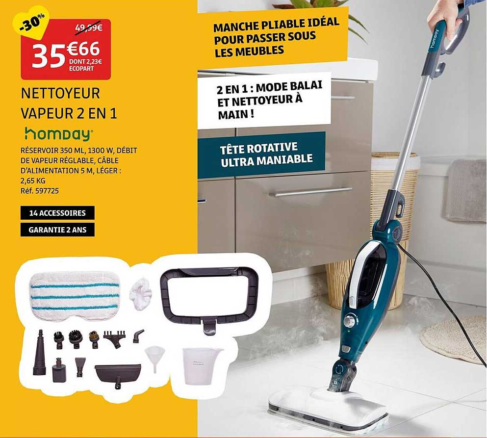 NETTOYEUR VAPEUR 2 EN 1