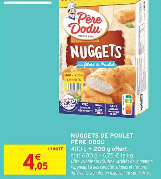 NUGGETS DE POULET PÈRE DODU