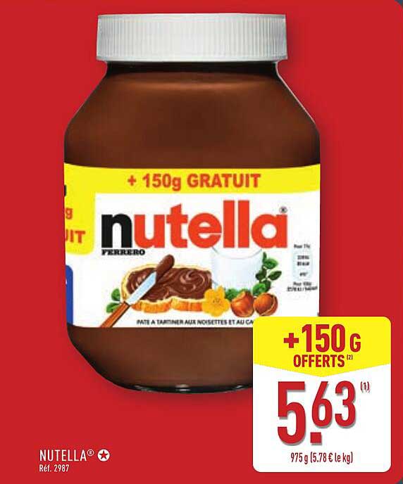 NUTELLA® + 150g GRATUIT
