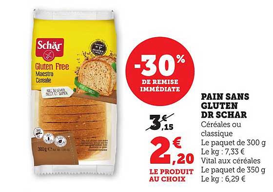 PAIN SANS GLUTEN DR SCHAR