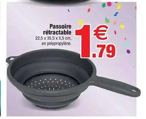 Passoire rétractable