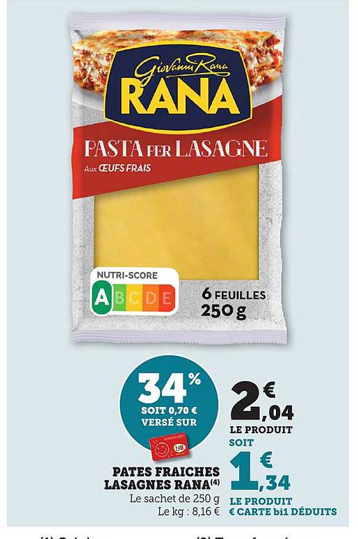 PÂTES FRAÎCHES LASAGNES RANA
