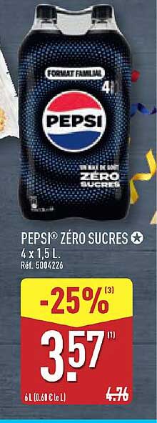 PEPSI® ZÉRO SUCRES 4 x 1,5 L