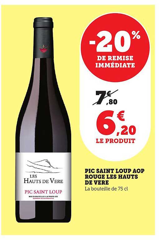 PIC SAINT LOUP AOP ROUGE LES HAUTS DE VERE