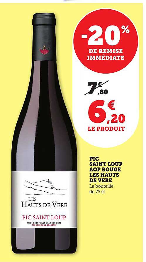 PIC SAINT LOUP AOP ROUGE LES HAUTS DE VERE