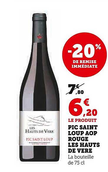 PIC SAINT LOUP AOP ROUGE LES HAUTS DE VERE