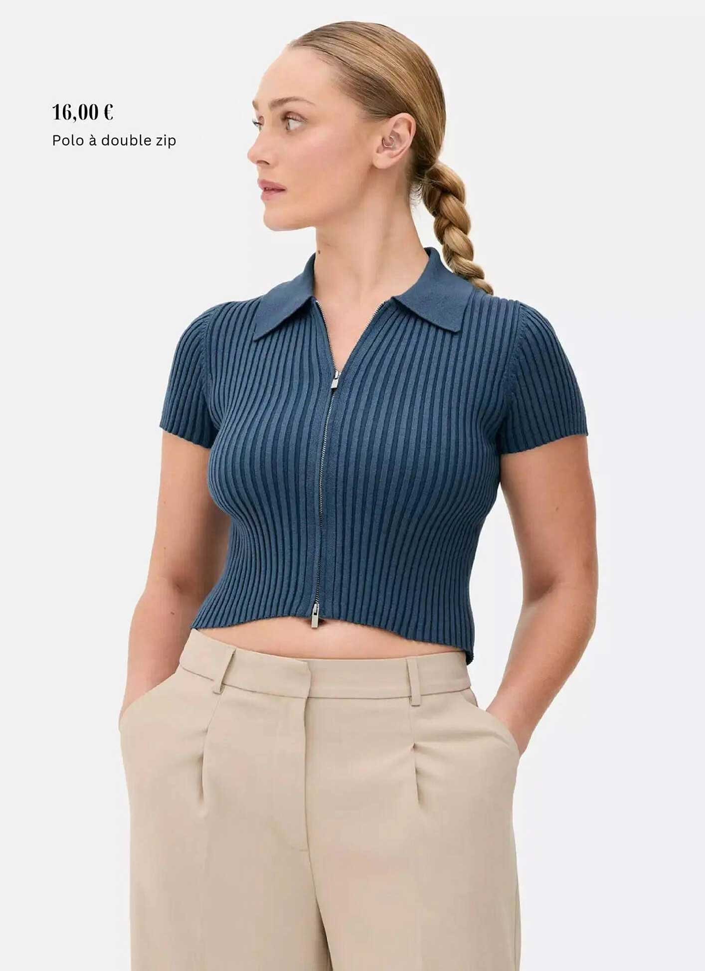 Polo à double zip
