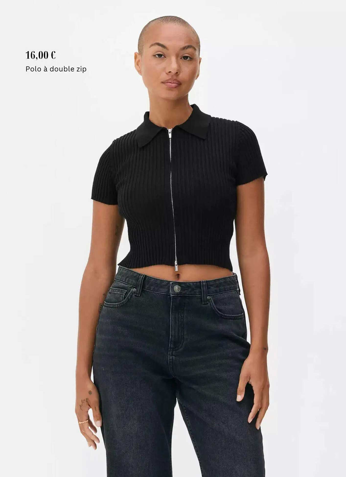 Polo à double zip
