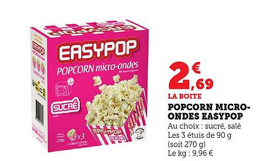 POP CORN MICRO-ONDES EASYPOP