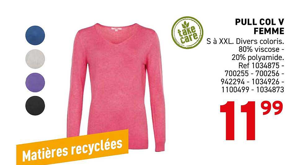 PULL COL V FEMME