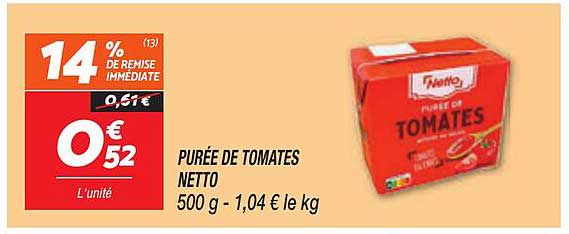 PURÉE DE TOMATES NETTO