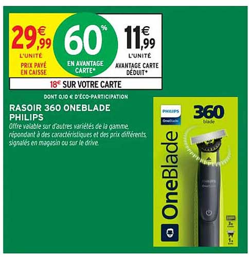 RASOIR 360 ONEBLADE PHILIPS