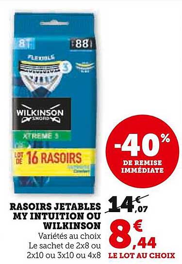 RASOIRS JETABLES MY INTUITION OU WILKINSON