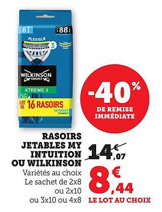 RASOIRS JETABLES MY INTUITION OU WILKINSON