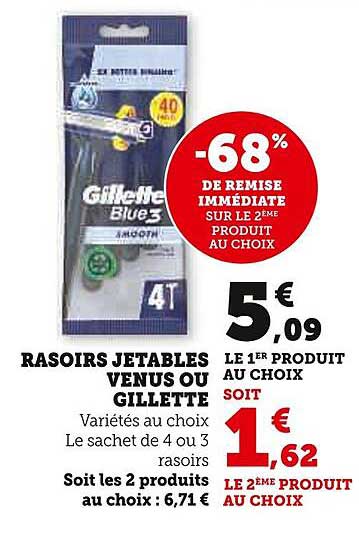 RASOIRS JETABLES VENUS OU GILLETTE