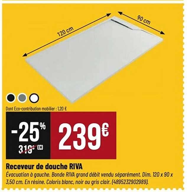 Receveur de douche RIVA