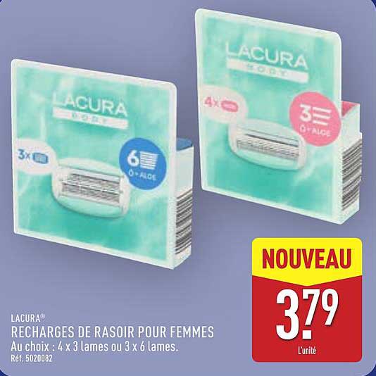 RECHARGES DE RASOIR POUR FEMMES