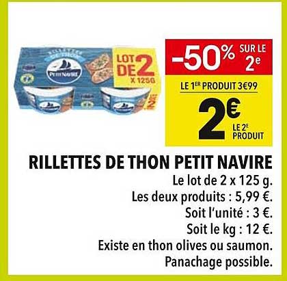RILLETTES DE THON PETIT NAVIRE