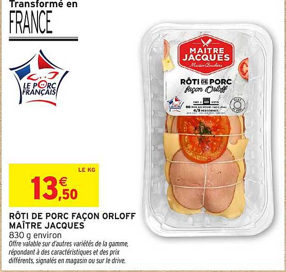 RÔTI DE PORC FAÇON ORLOFF MAÎTRE JACQUES