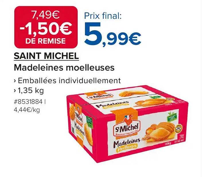 SAINT MICHEL Madeleines moelleuses