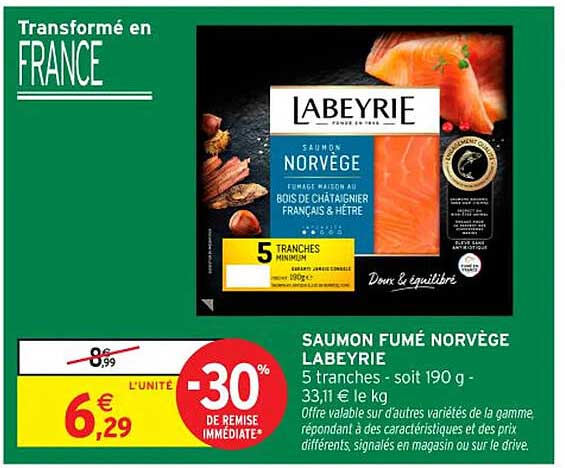 SAUMON FUMÉ NORVÈGE LABEYRIE