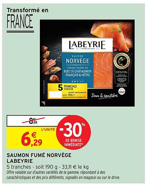 SAUMON FUMÉ NORVÈGE LABEYRIE