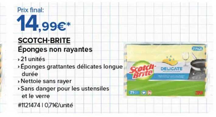 SCOTCH-BRITE Éponge non rayantes