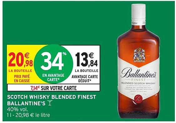 SCOTCH WHISKY BLENDED FINEST BALLANTINE'S