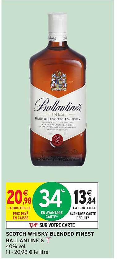SCOTCH WHISKY BLENDED FINEST BALLANTINE'S