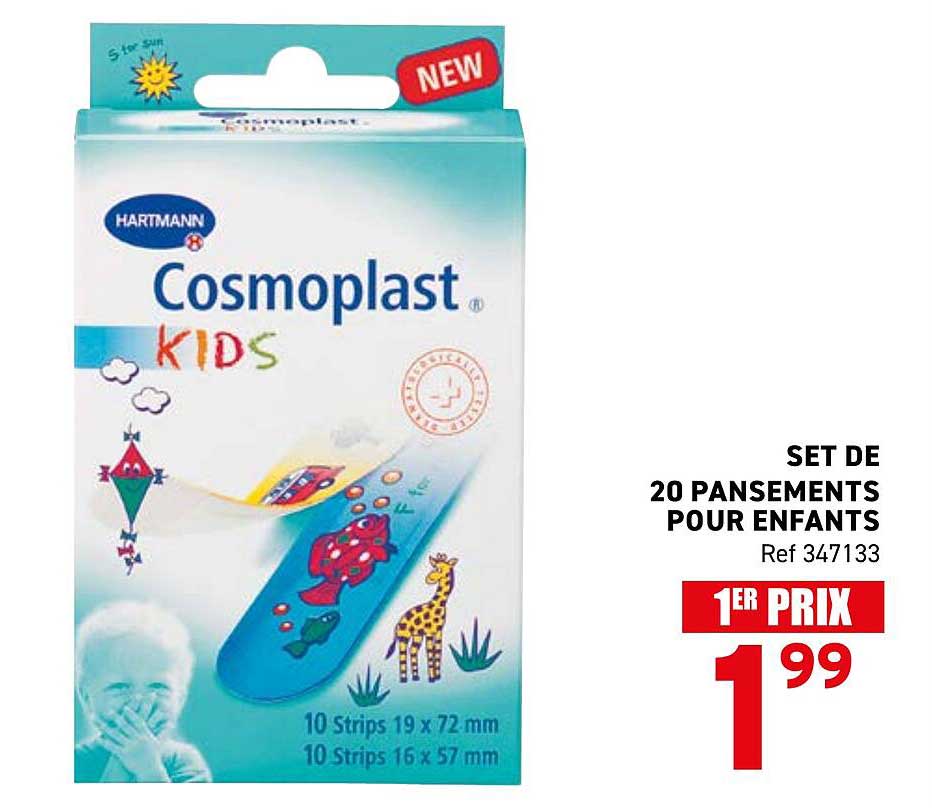 SET DE 20 PANSEMENTS POUR ENFANTS