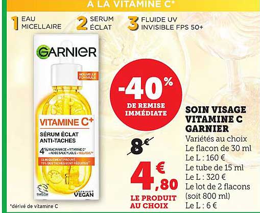 SOIN VISAGE VITAMINE C GARNIER