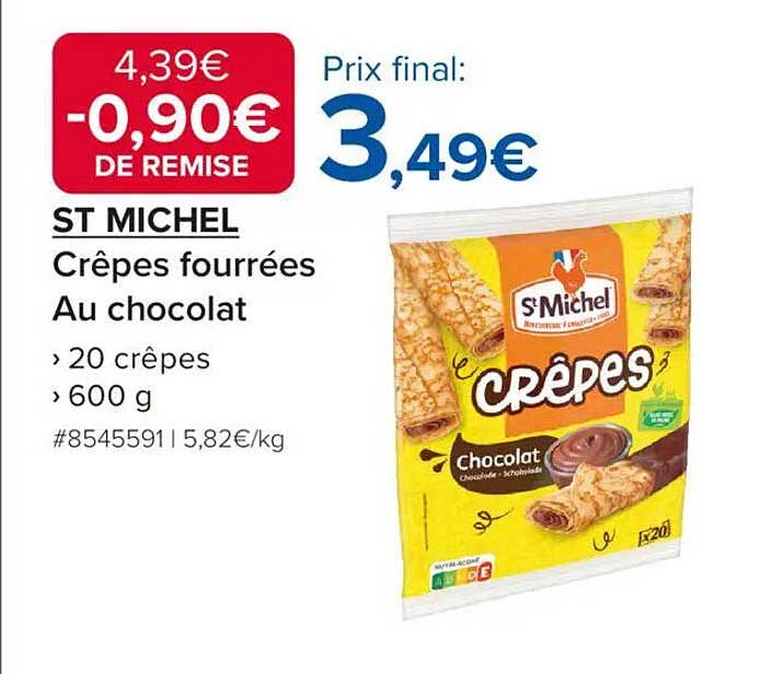 ST MICHEL Crêpes fourrées Au chocolat