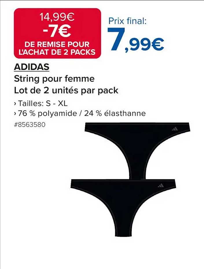 String pour femme Lot de 2 unités par pack