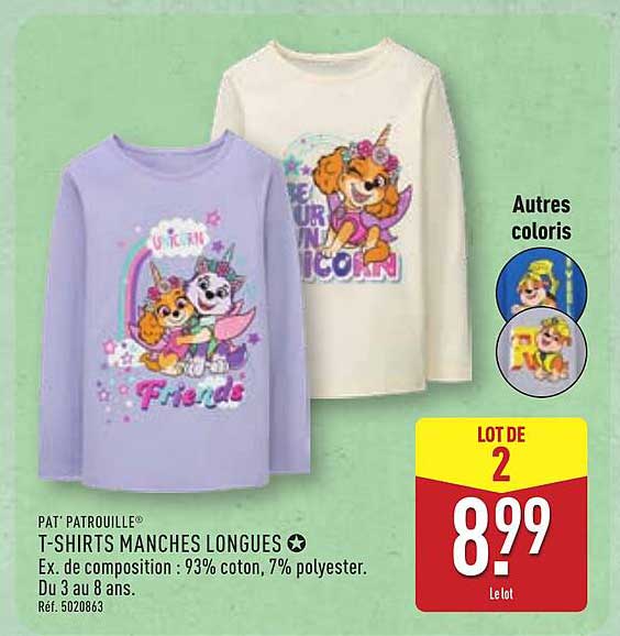 T-SHIRTS MANCHES LONGUES PAT'PATROUILLE®