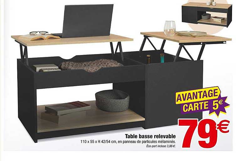 Table basse relevable