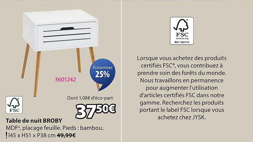 Table de nuit BROBY