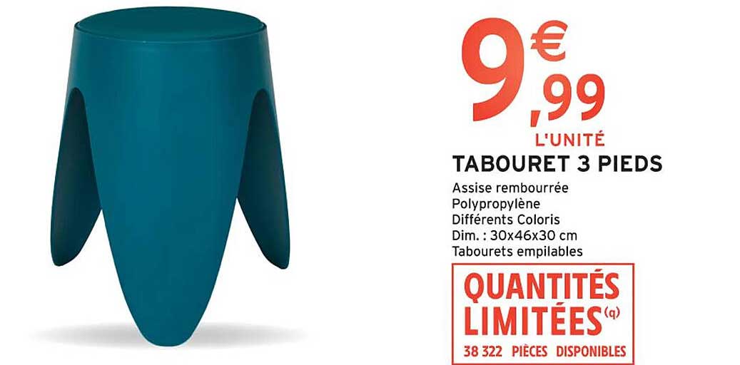 TABOURET 3 PIEDS