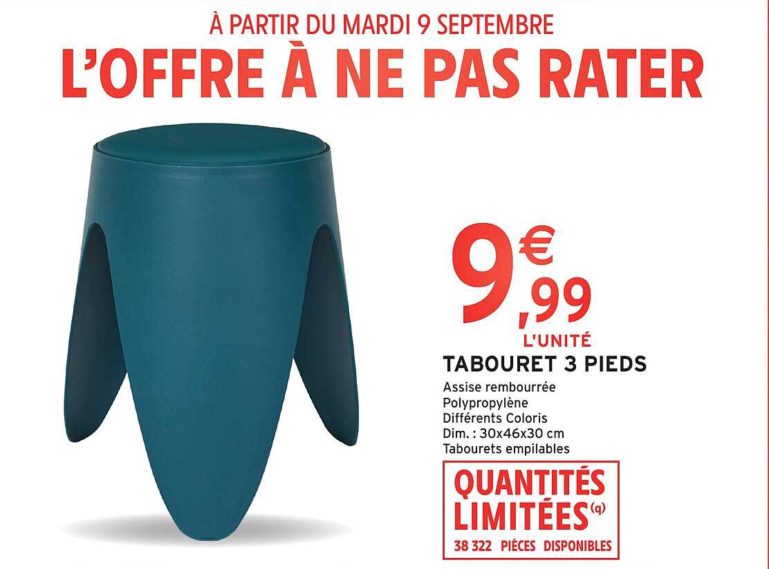 TABOURET 3 PIEDS